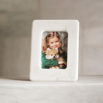 Danby White Marble Picture Frame 4x6