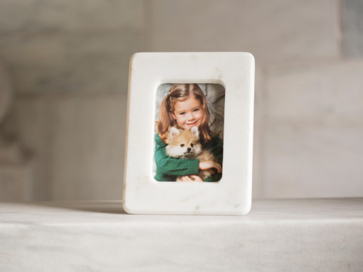 Danby White Marble Picture Frame 4x6